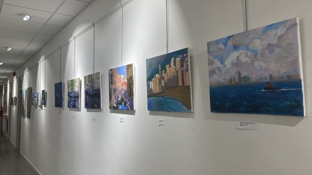 Picture of paintings of cityscapes