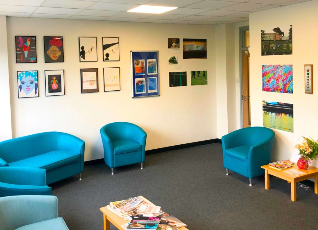 New artwork in adult waiting room Tavistock Centre