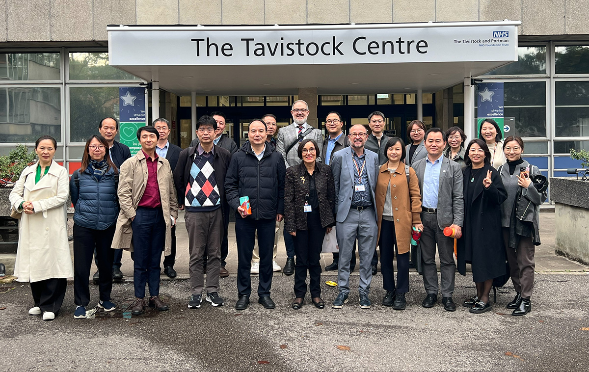 China delegation outside the Tavistock Centre