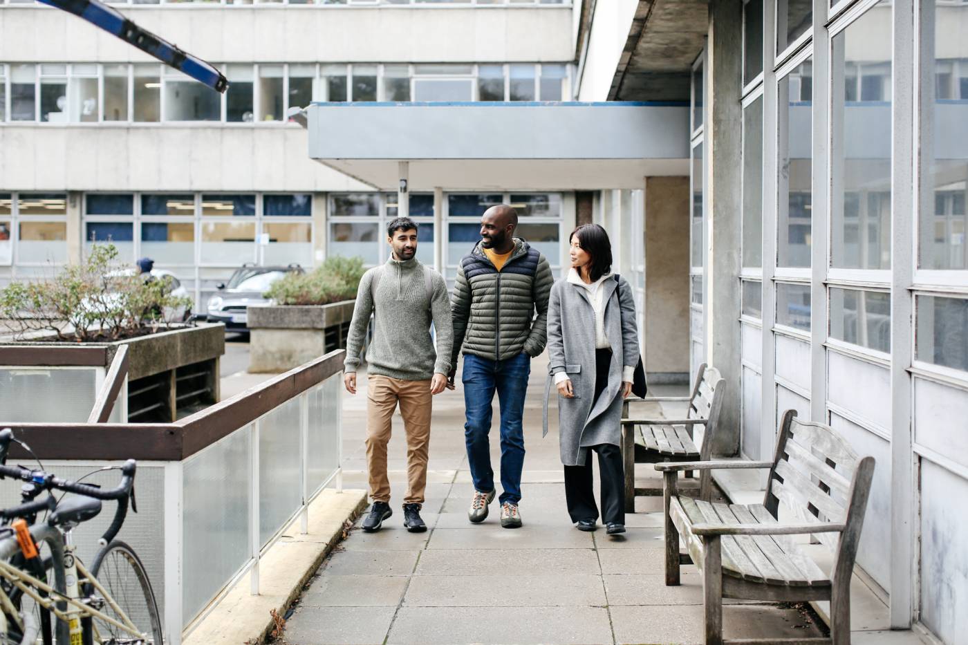 People walking outside the Tavistock Centre 