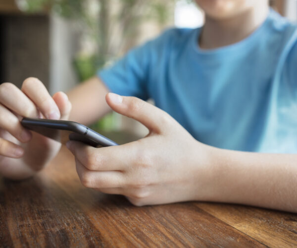 Young person using a mobile phone